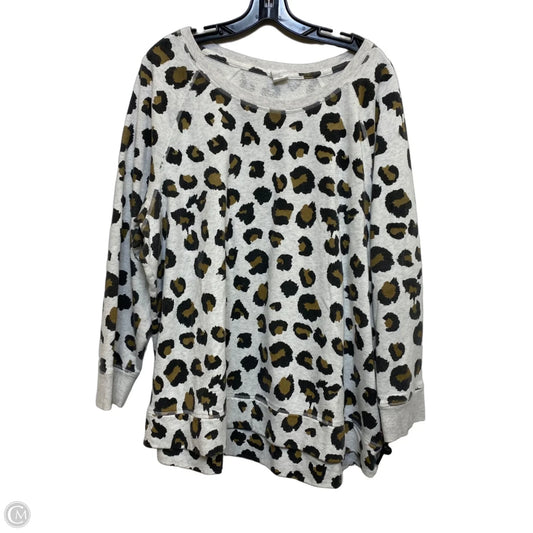 Top Long Sleeve By Livi Active In Animal Print, Size: 3x