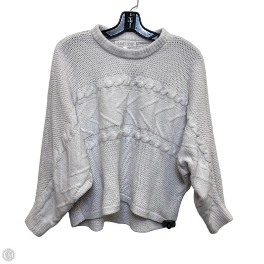 Sweater By Planet Gold In White, Size: M