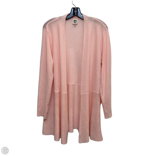 Cardigan By Anne Klein In Pink, Size: L