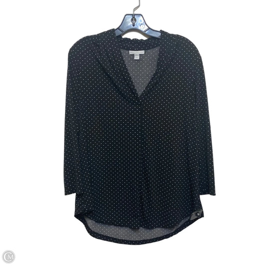 Top 3/4 Sleeve By Charter Club In Black, Size: M