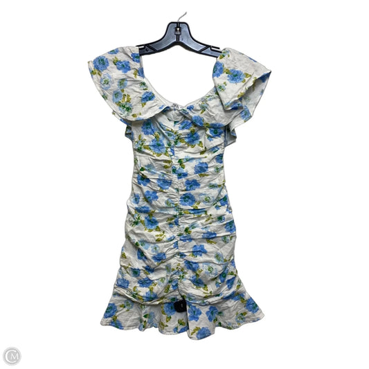Dress Casual Short By Zara In Blue & White, Size: Xs