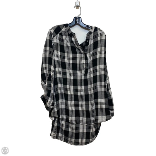 Top Long Sleeve By Jane And Delancey In Black & White, Size: 1x