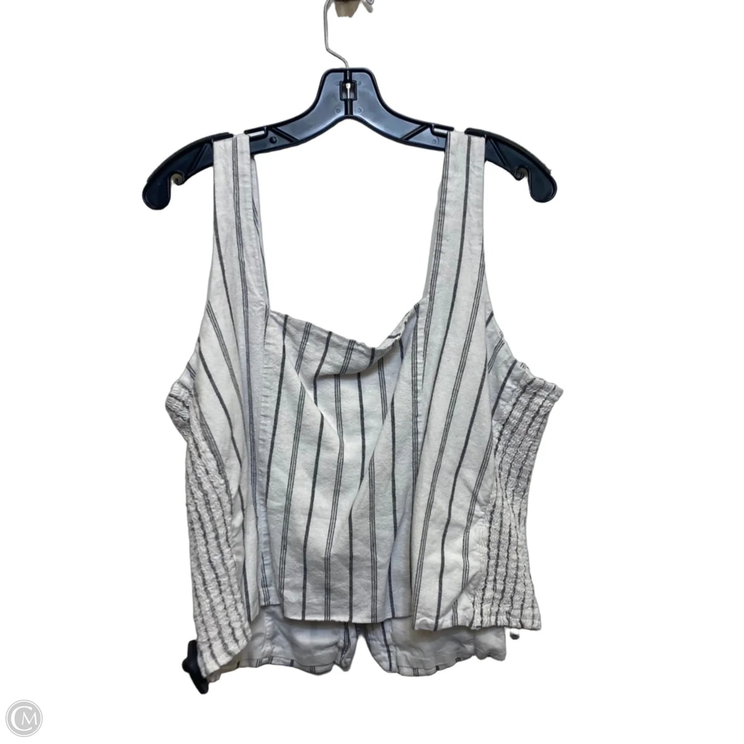 Top Sleeveless By Old Navy In Grey & White, Size: 1x