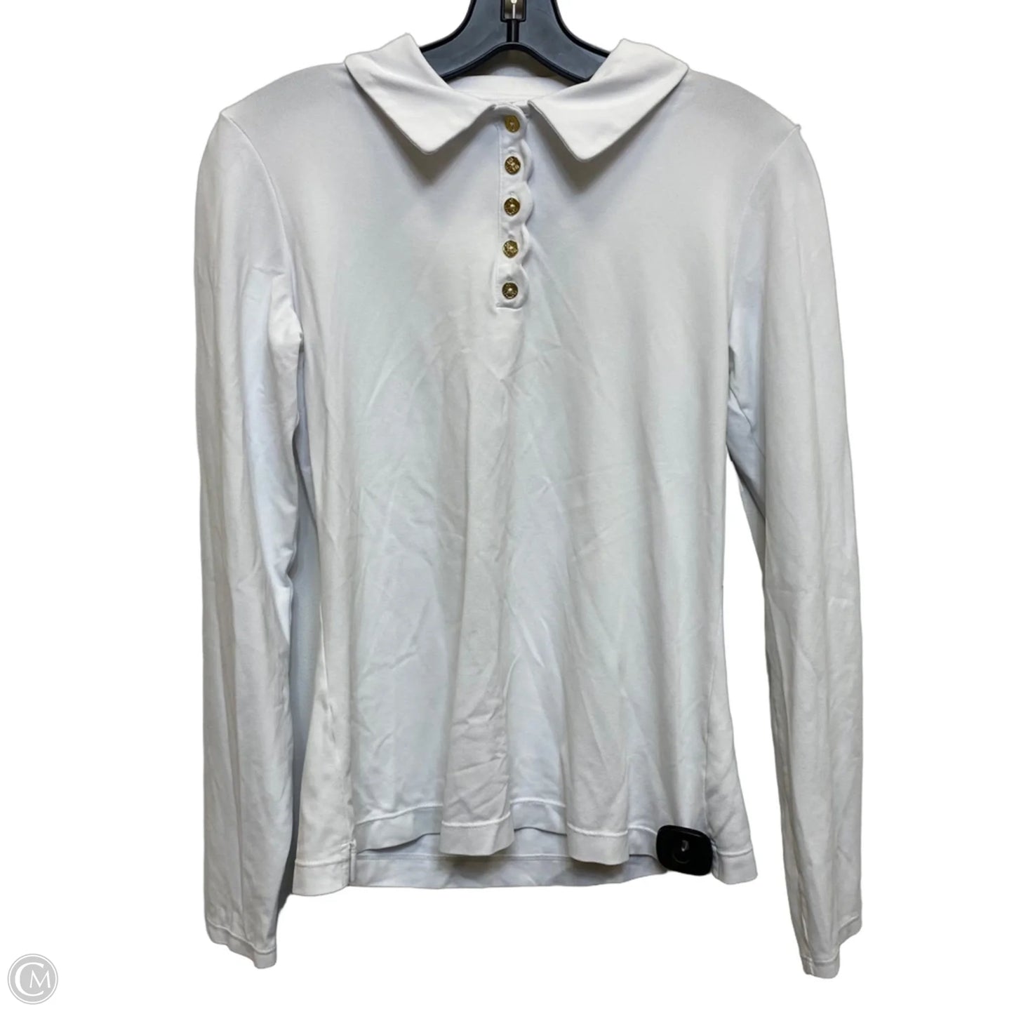 Top Long Sleeve Designer By Lilly Pulitzer In White, Size: S