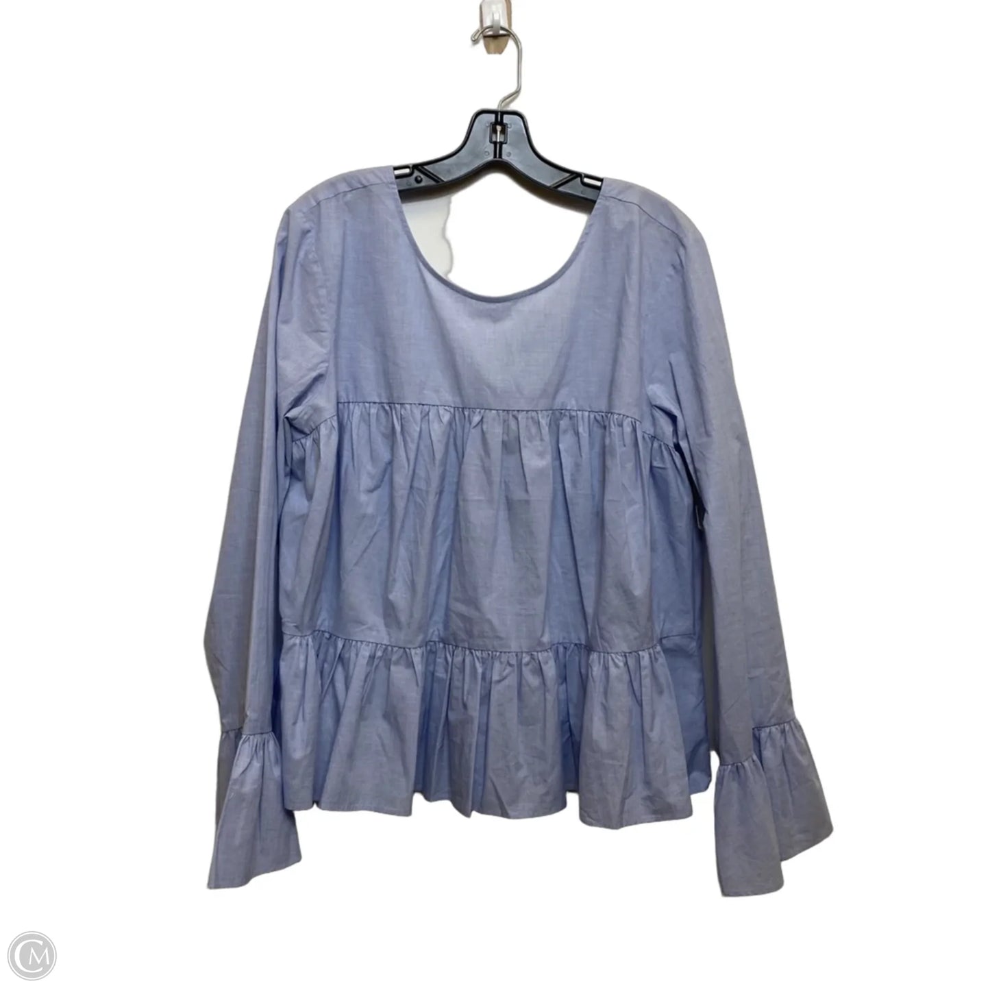 Top Long Sleeve By Express In Blue, Size: L