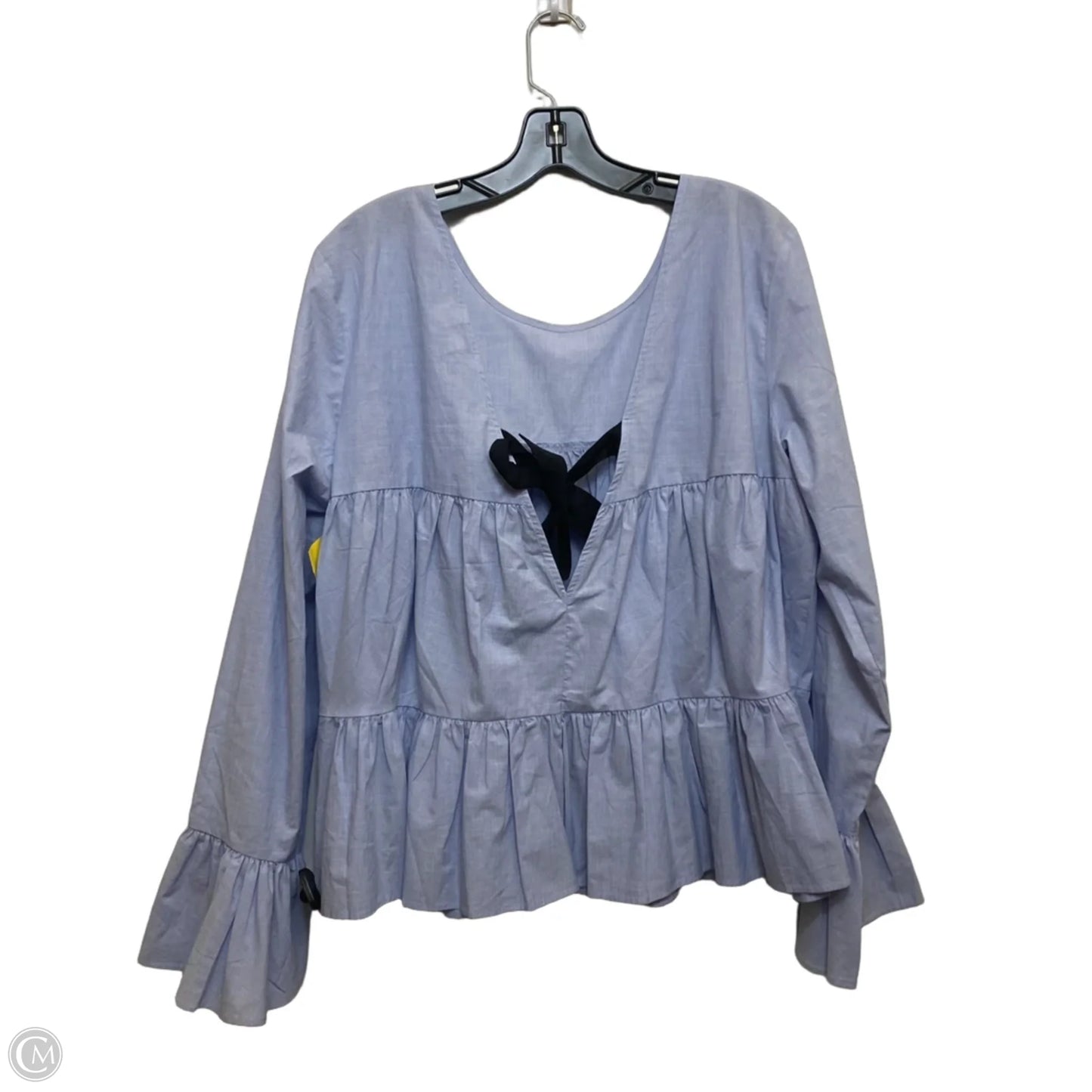 Top Long Sleeve By Express In Blue, Size: L