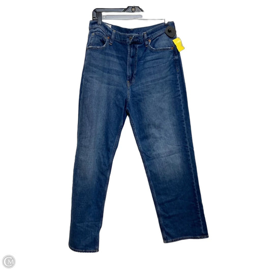 Jeans Straight By Gap In Blue Denim, Size: 14