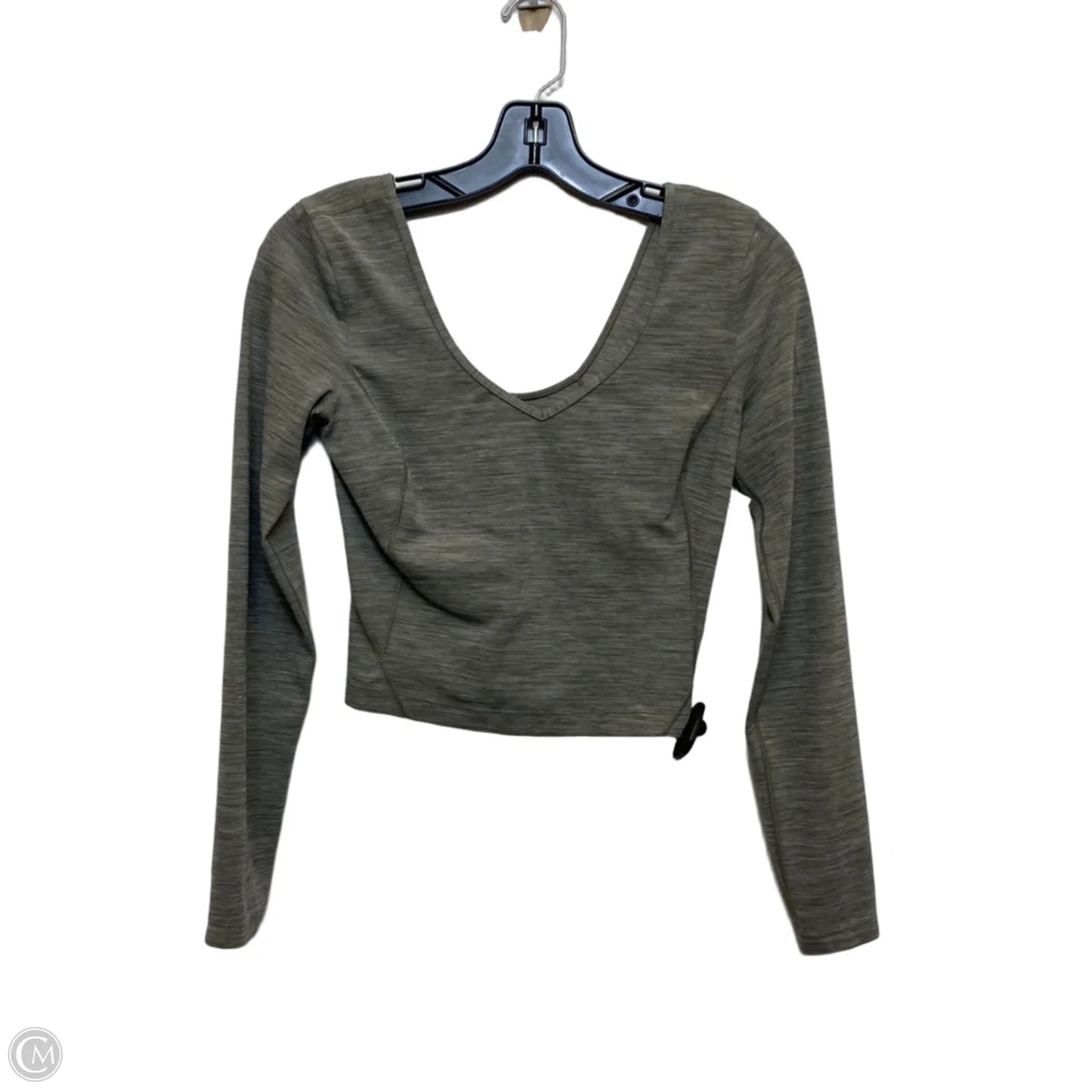 Athletic Top Long Sleeve Crewneck Designer By Lululemon In Green, Size: S