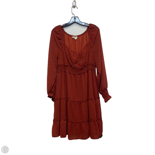 Dress Casual Short By Indigo Rose In Red, Size: Xl