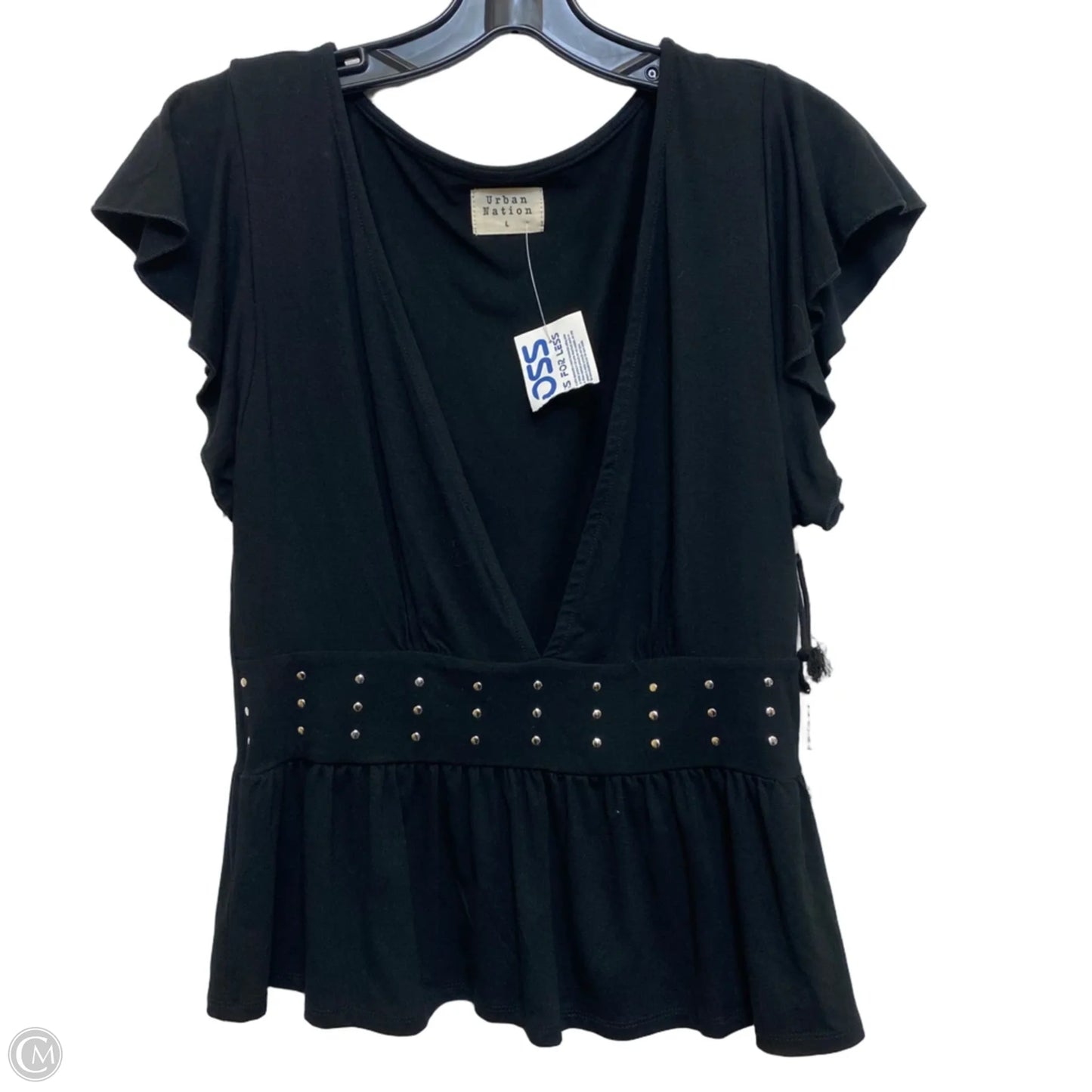 Top Short Sleeve By Urban Nation In Black, Size: L