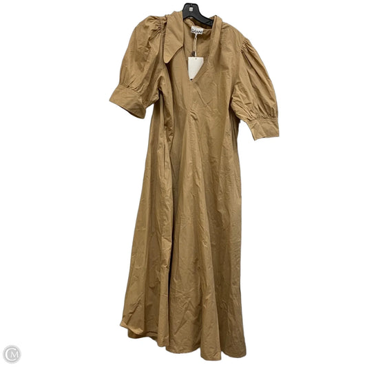 Dress Casual Maxi By Ganni In Tan, Size: 2x