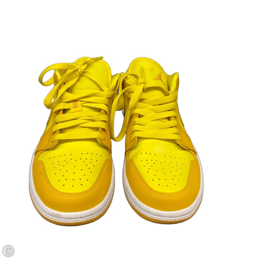Shoes Luxury Designer By Jordan In Yellow, Size: 9