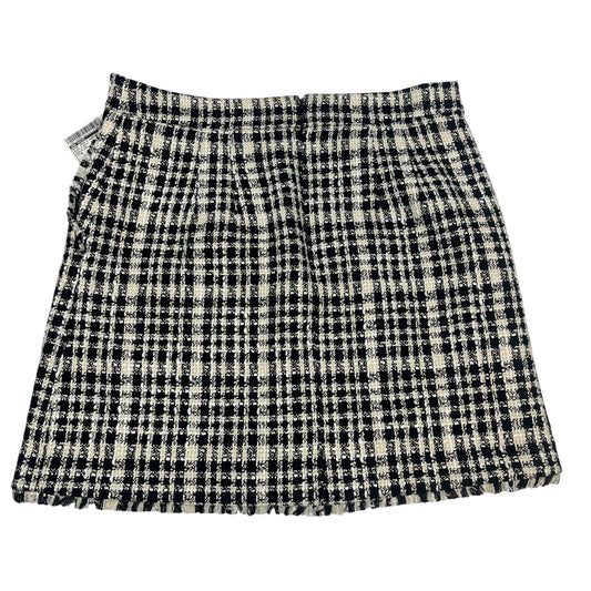 Skirt Mini & Short By Ann Taylor In Black & White, Size:M