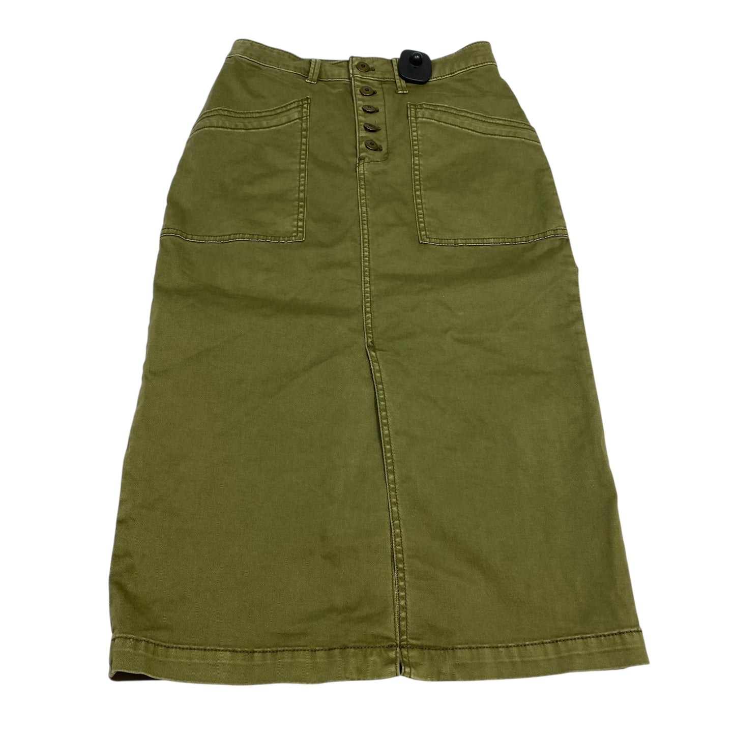 Skirt Midi By Anthropologie In Green, Size:Xs