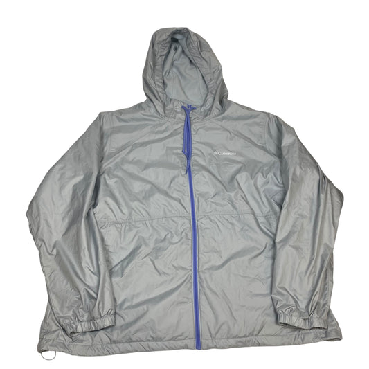 Jacket Windbreaker By Columbia In Grey, Size:2X
