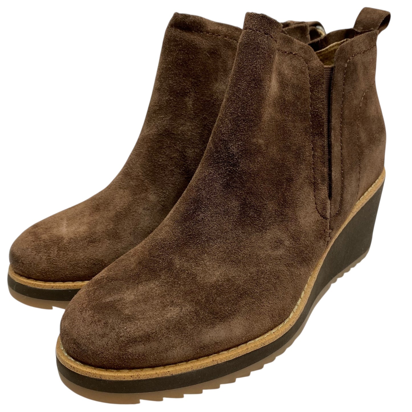 Boots Mid-Calf Flats By Sofft In Brown, Size:8