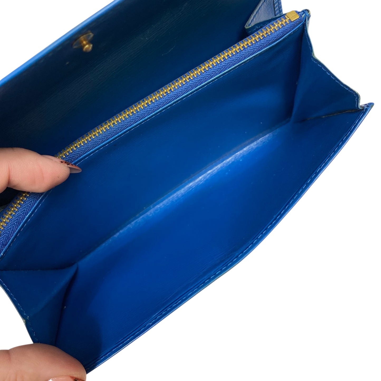 Wallet Luxury Designer By Louis Vuitton In Blue, Size:Medium