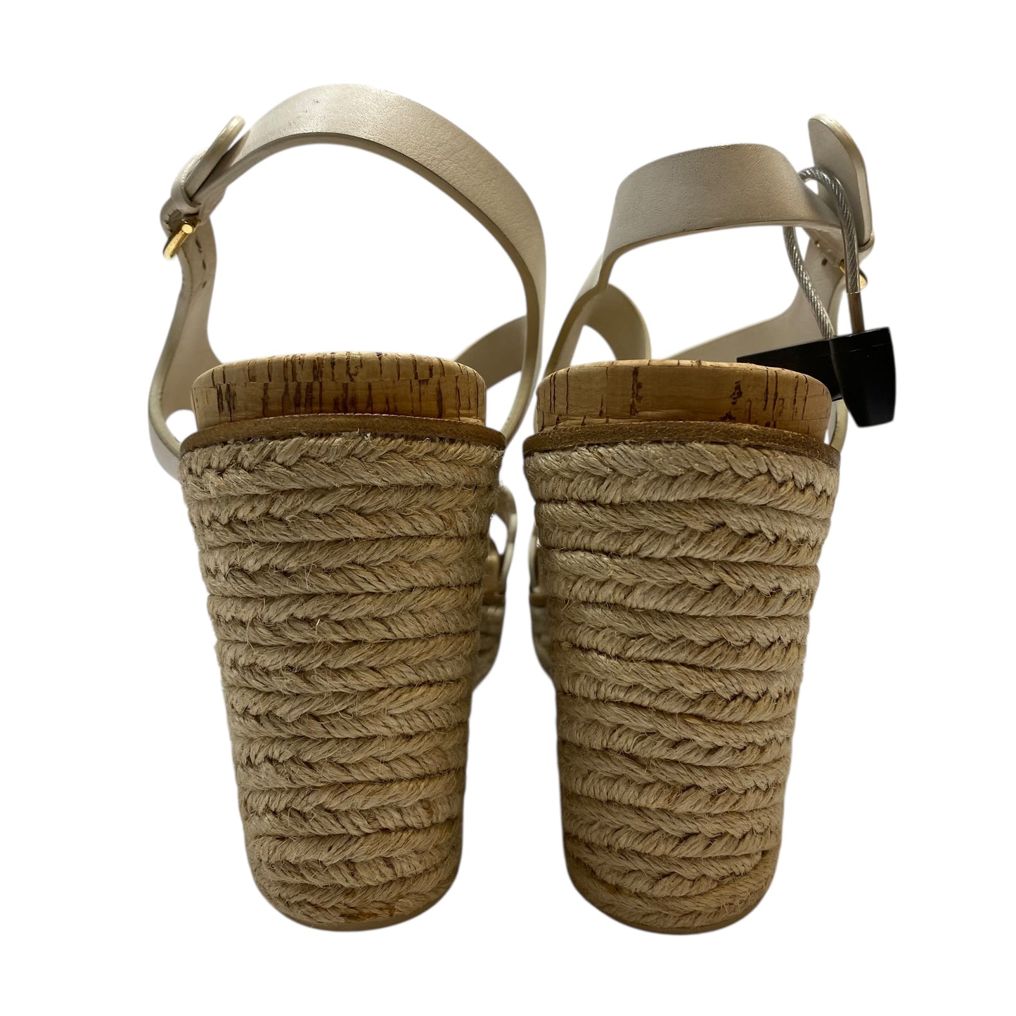 Sandals Designer By Ferragamo In Cream, Size:9.5