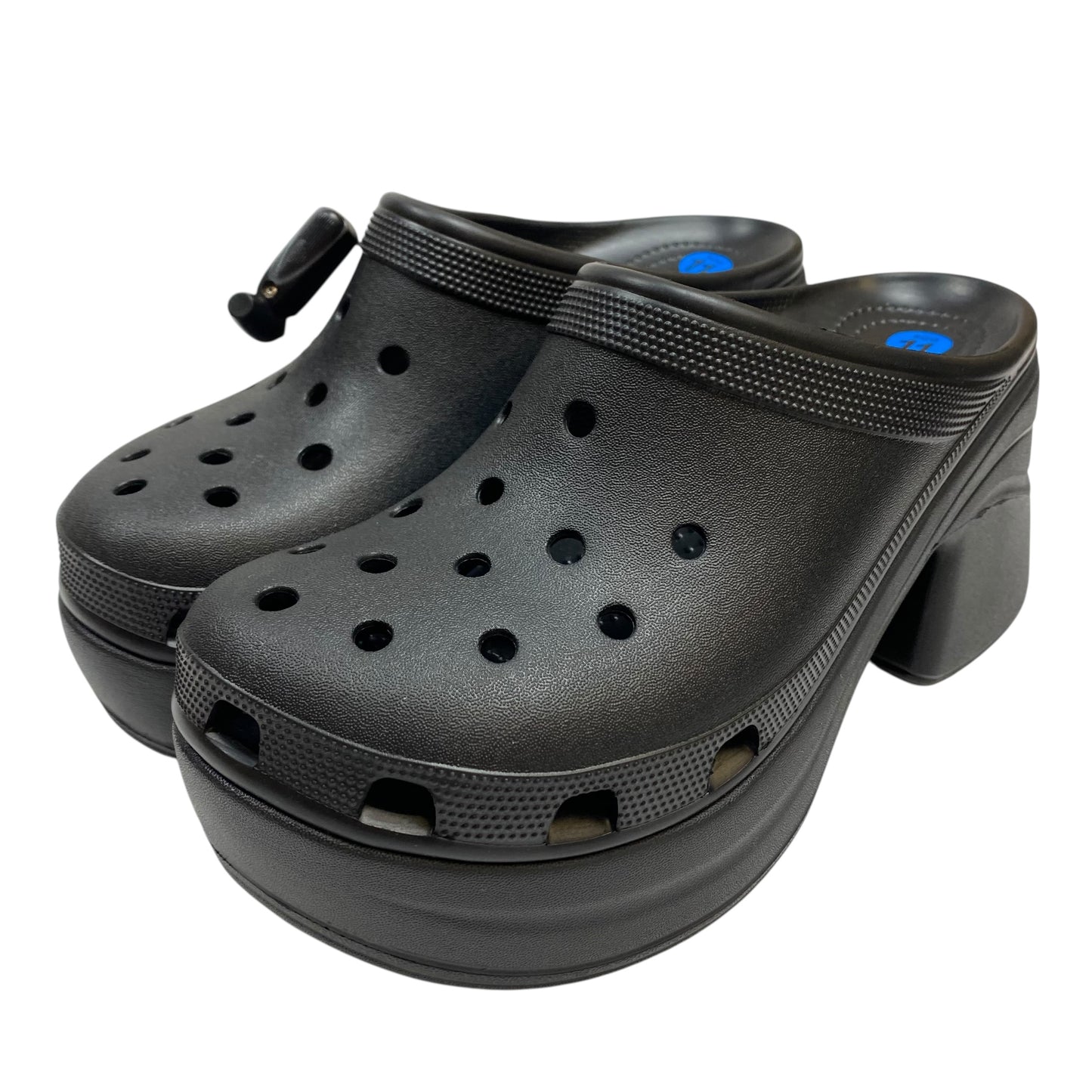 Shoes Heels Block By Crocs In Black, Size:11