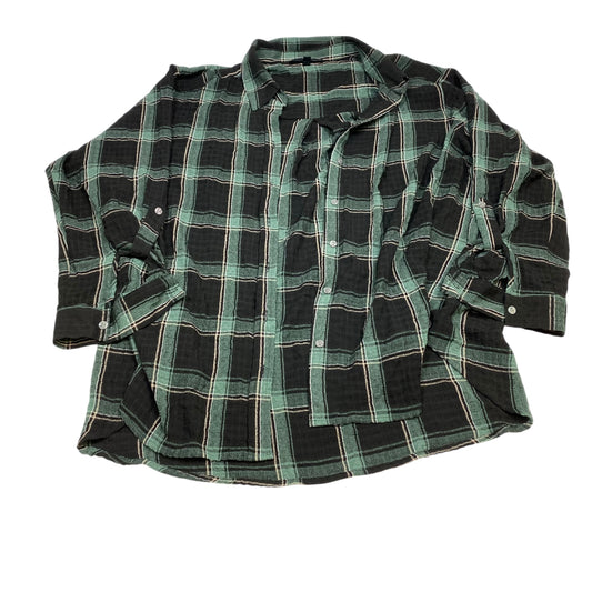 Top Ls By Jane And Delancey In Black & Green, Size:2X