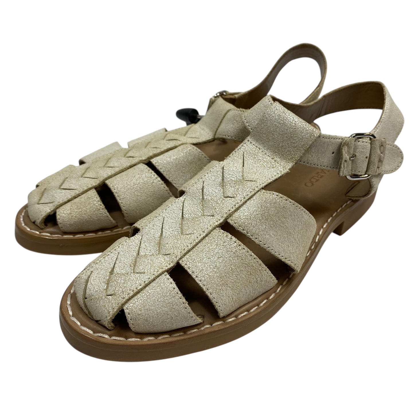 Sandals Flats By Kork Ease In Gold, Size:8