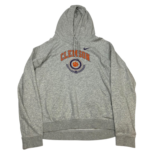 Athletic Top Ls Hoodie By Nike In Grey, Size:M