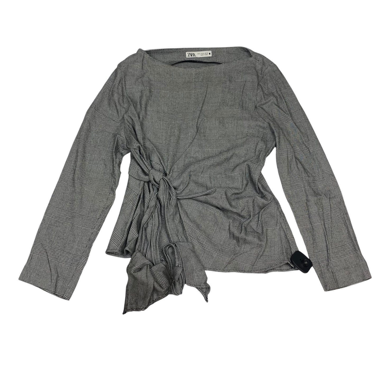 Top Ls By Zara In Black & White, Size:Xl