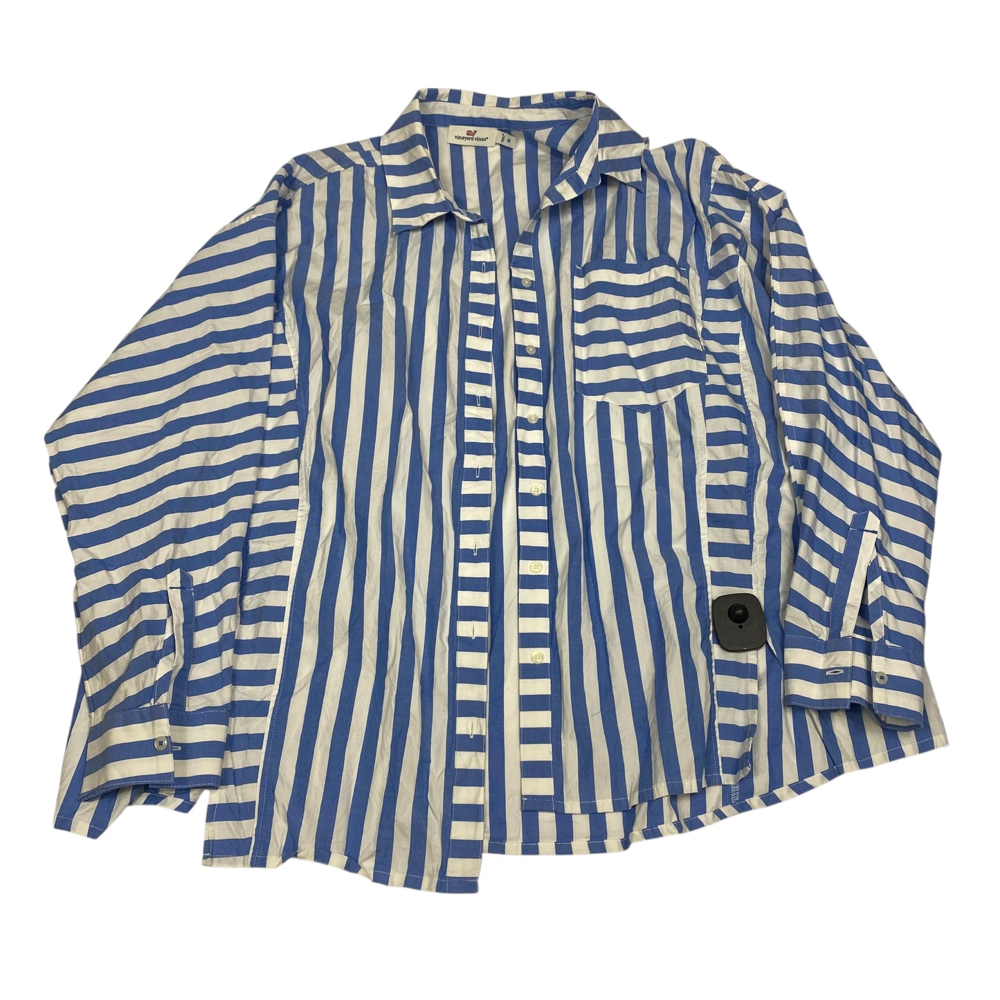 Top Ls Designer By Vineyard Vines In Blue & White, Size:1X