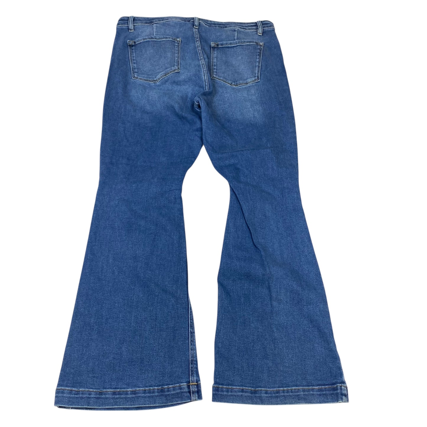 Jeans Flared By Kancan In Blue Denim, Size:2X