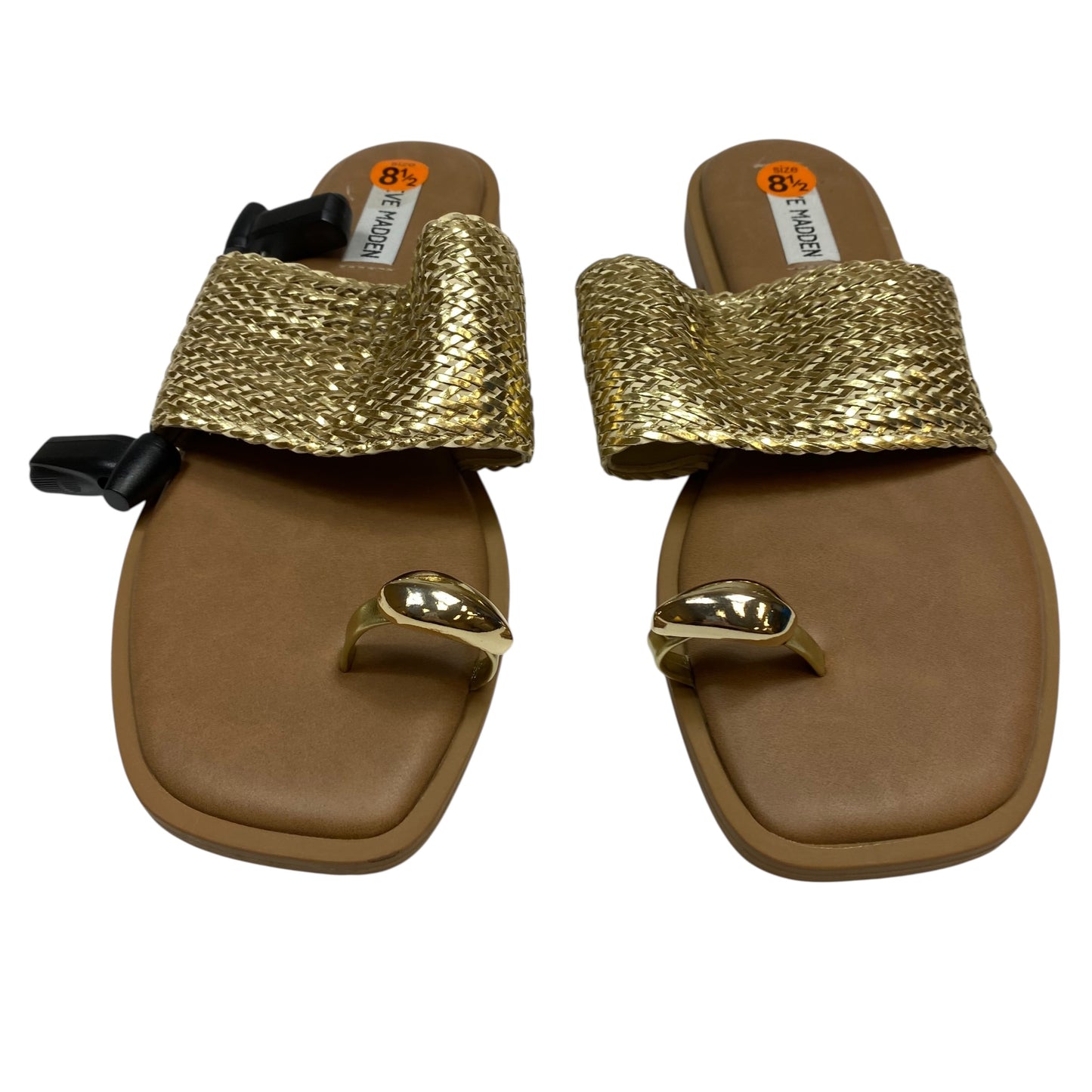 Sandals Flats By Steve Madden In Gold, Size:8.5
