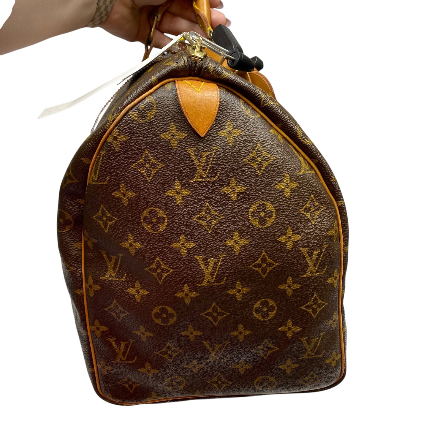 Duffle And Weekender Luxury Designer By Louis Vuitton In Brown, Size:Medium