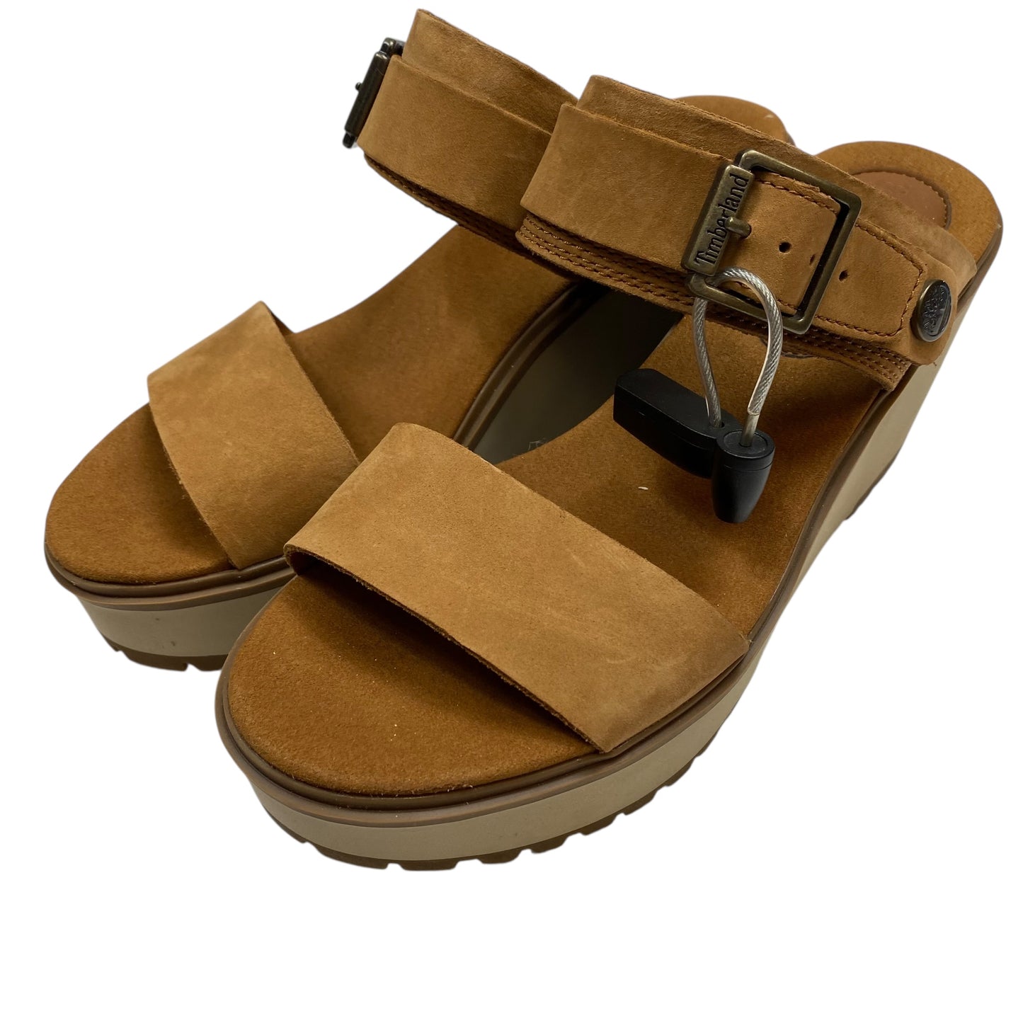 Sandals Heels Wedge By Timberland In Brown, Size:8.5