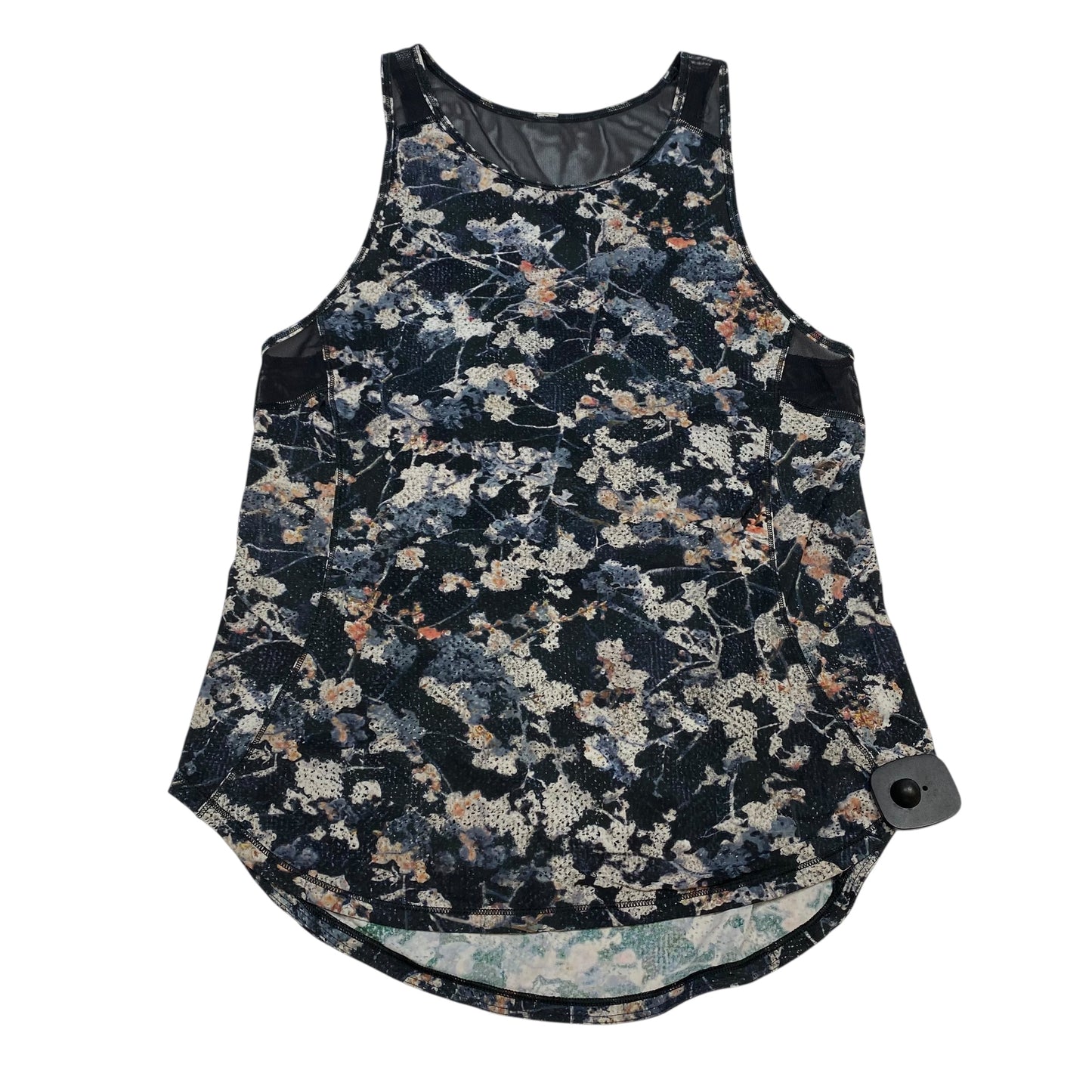 Athletic Tank Top Designer By Lululemon In Black & Grey, Size:S