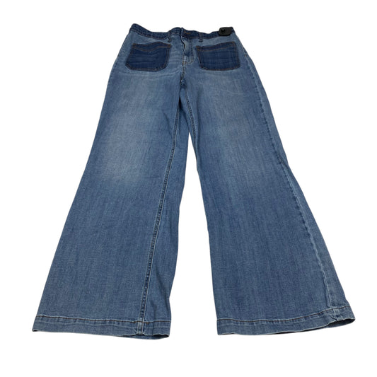 Jeans Wide Leg By Jessica Simpson In Blue Denim, Size:14