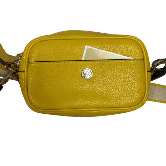 Crossbody Designer By Michael Kors In Yellow, Size:Medium
