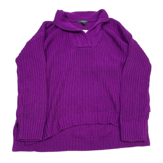 Sweater By Lauren By Ralph Lauren In Purple, Size:L