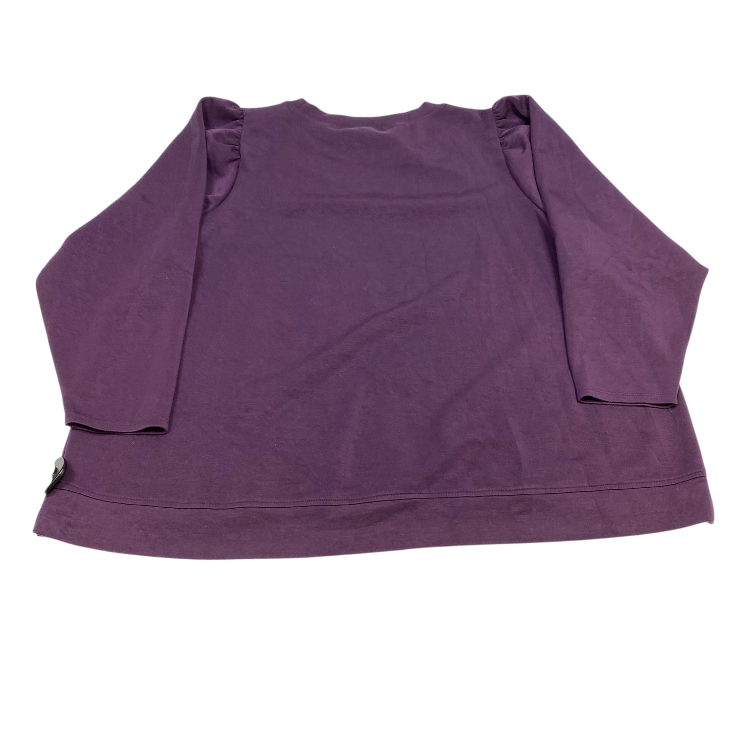 Sweatshirt Crewneck By Cable And Gauge In Purple, Size:3X