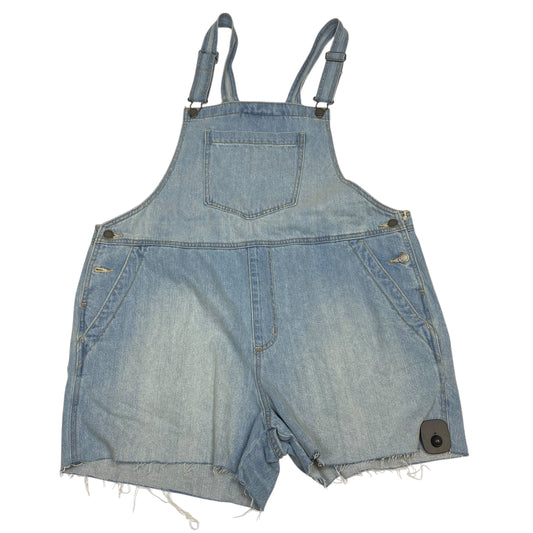 Shortalls By Universal Thread In Blue Denim, Size:L