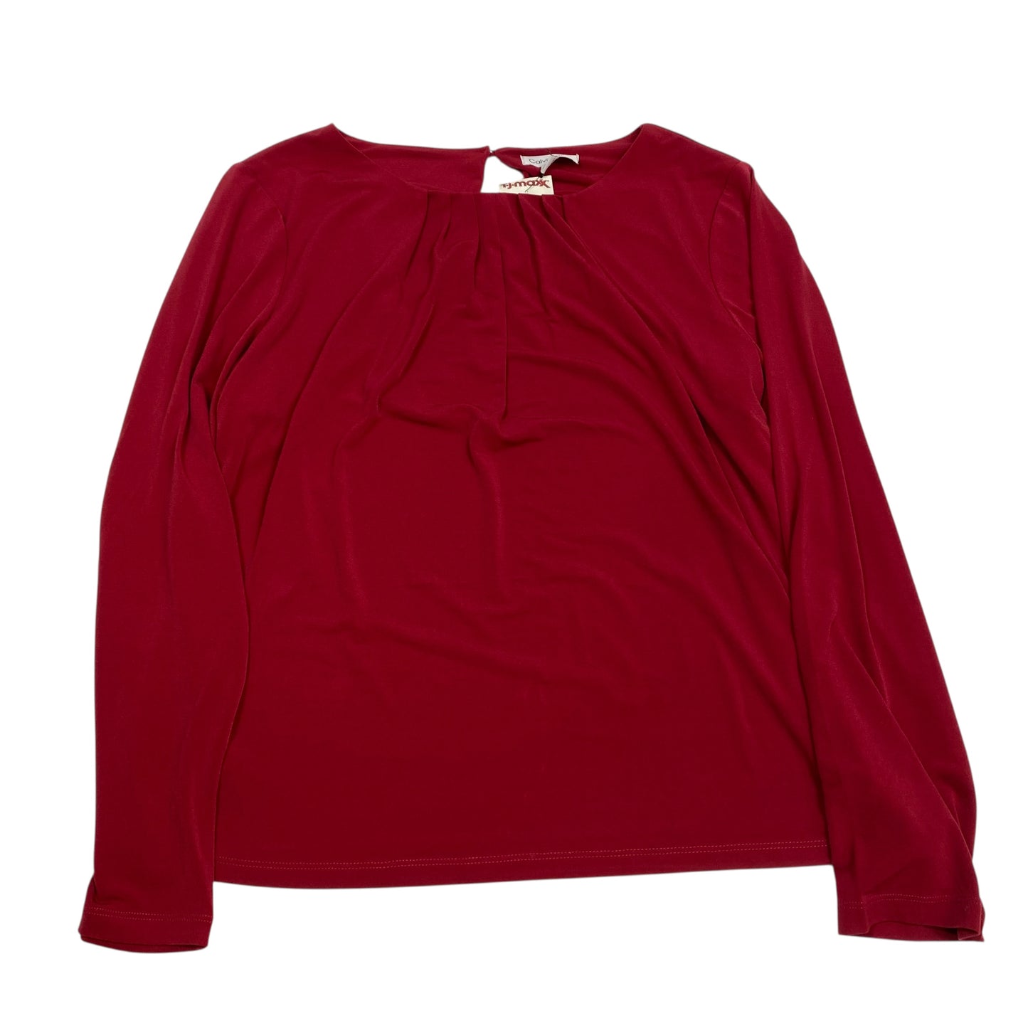 Top Ls By Calvin Klein In Red, Size:Xl