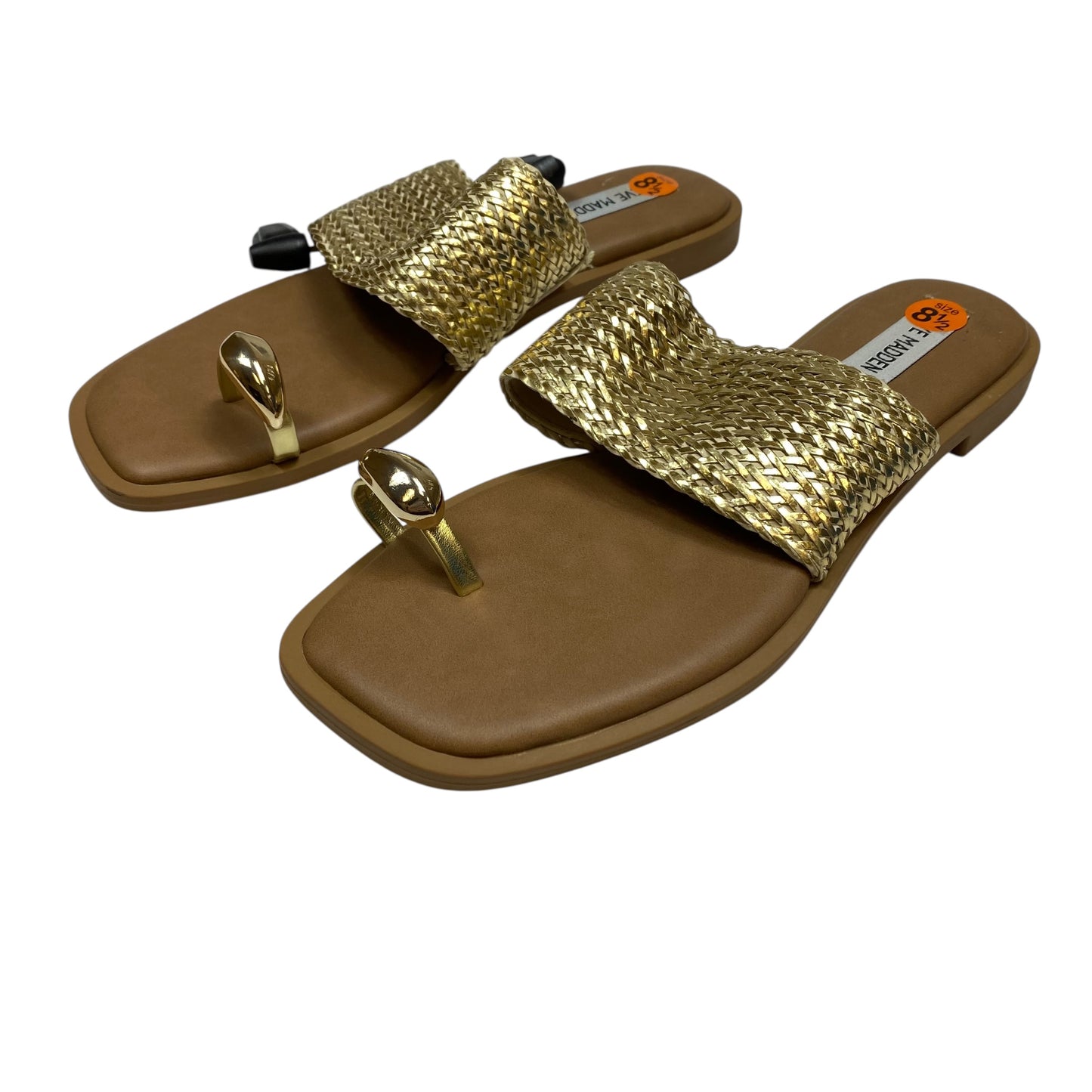 Sandals Flats By Steve Madden In Gold, Size:8.5