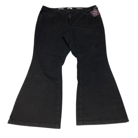 Jeans Flared By Ava & Viv In Black, Size:4X