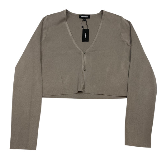 Cardigan By Express In Taupe, Size:L