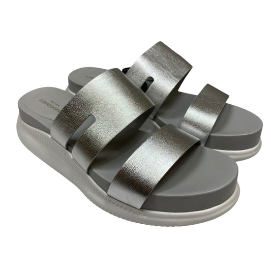 Sandals Designer By Cole-Haan In Silver, Size:8