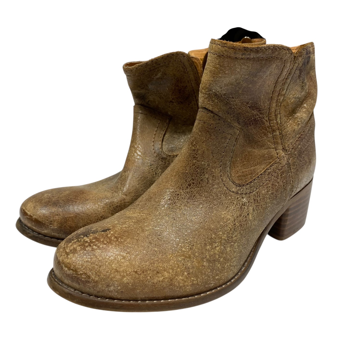 Boots Ankle Heels By Diba In Brown, Size:9.5