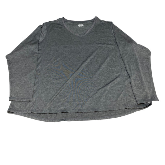 Athletic Top Ls Crewneck By Bcg In Grey, Size:3X