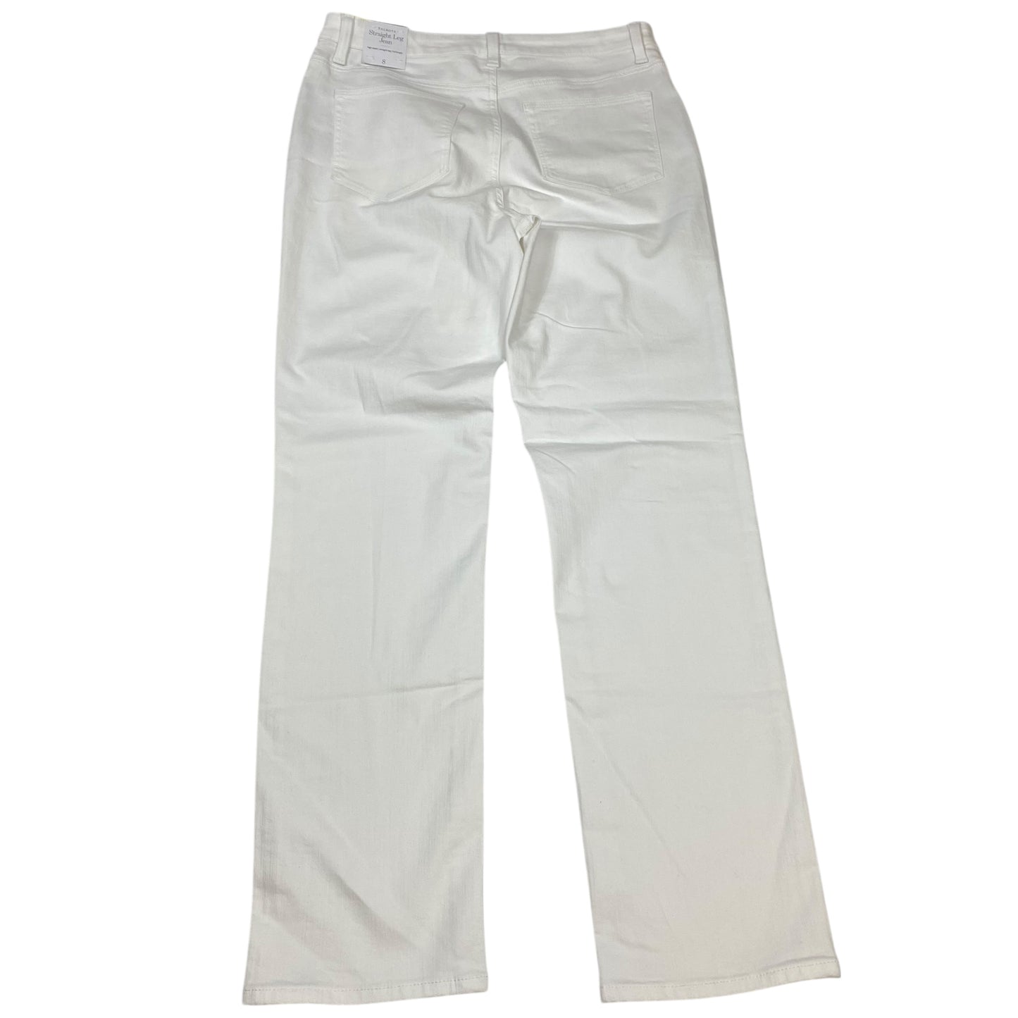 Jeans Straight By Talbots In White Denim, Size:8