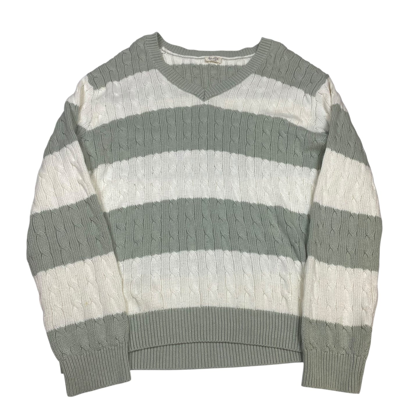 Sweater By John Galt In Cream & Green, Size:Osfm