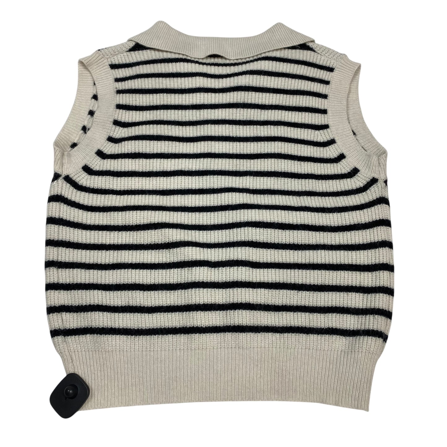 Vest Sweater By Bibi In Black & Grey, Size:M
