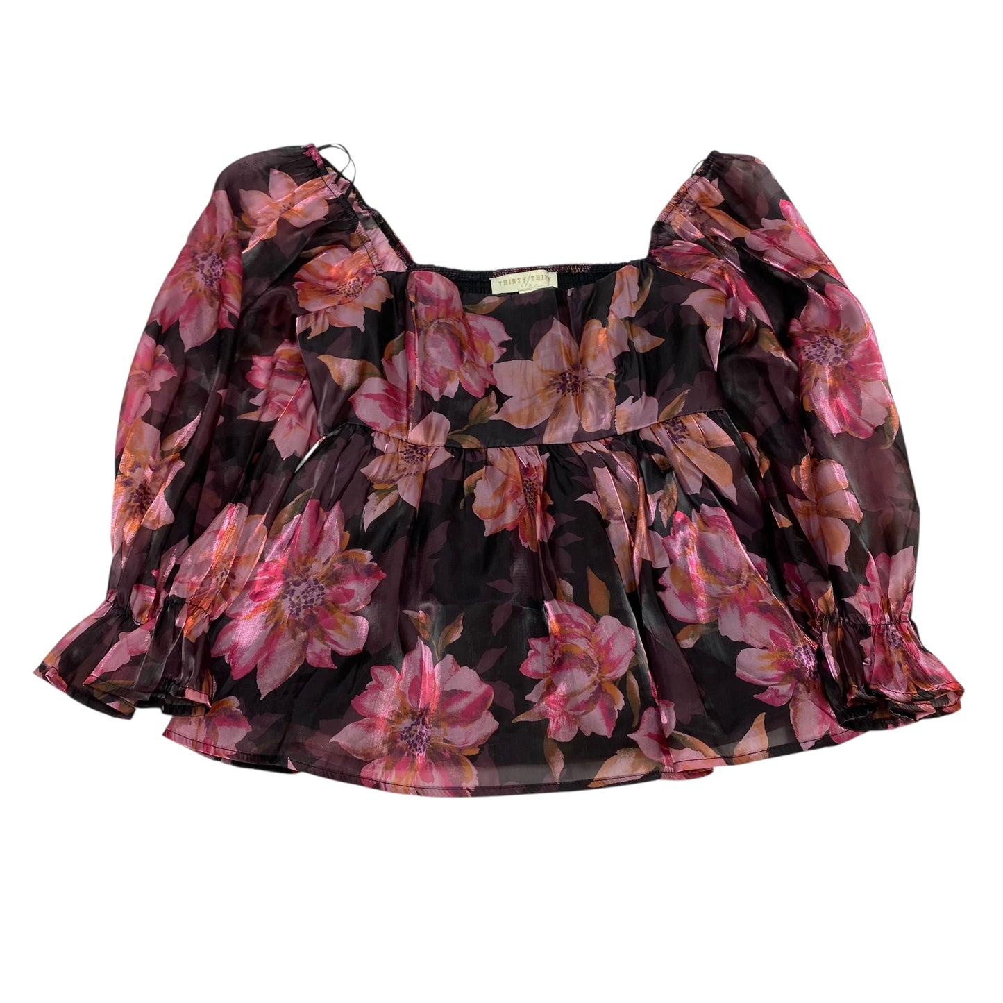 Top Ls By Thirty/Thirty In Black & Pink, Size:S
