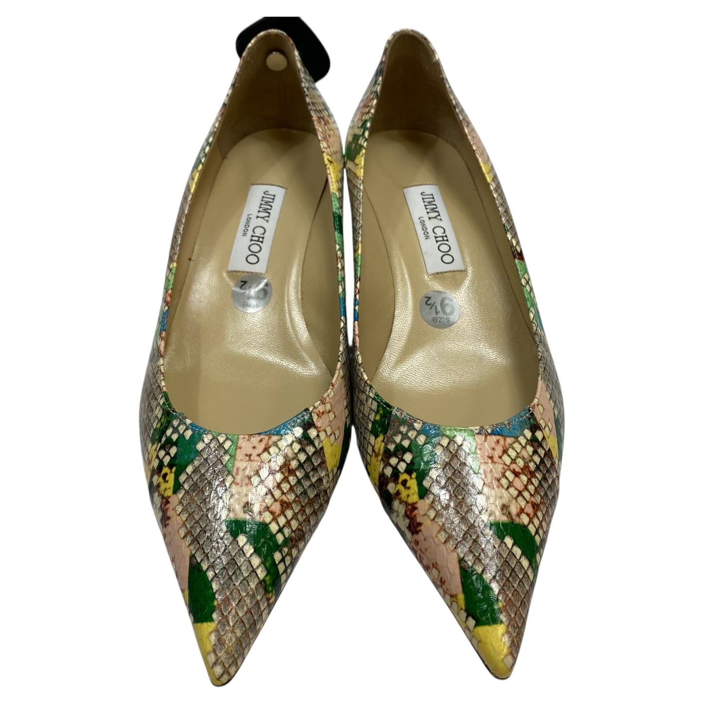 Shoes Luxury Designer By Jimmy Choo In Snakeskin Print, Size:9.5